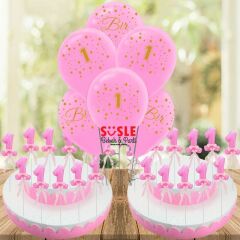 1 Yaş Simli Çubuk Süs, Pembe