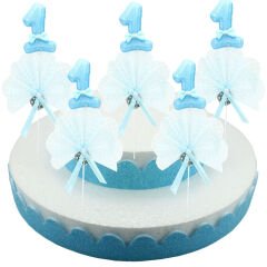 1 Yaş Lavantalı Çubuk Süs, Mavi