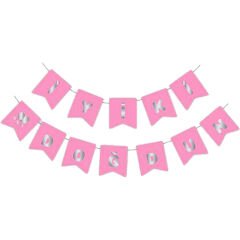 İyiki Doğdun Uzar Yazı, Gümüş Baskılı - Pembe