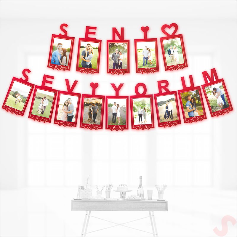 Seni Seviyorum Foto Banner, 154 cm