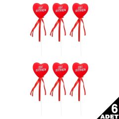 Seni Seviyorum Kalp Çubuk, 27 cm x 7 cm - 1 Adet