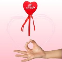 Seni Seviyorum Kalp Çubuk, 27 cm x 7 cm - 1 Adet