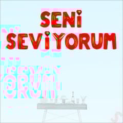 Seni Seviyorum Folyo Balon Seti, 40 cm