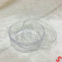 Mika, Kapaklı Oval Şeffaf Kutu, 7cm x 5cm x 12 Adet