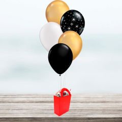 Balon Ağırlığı, Metalik Mini Çanta, Kırmızı