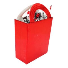 Balon Ağırlığı, Metalik Mini Çanta, Kırmızı