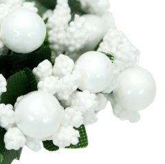 Yapay Çiçek, 12 Adetli Tomurcuk Cipso Demeti -  10 cm, Beyaz