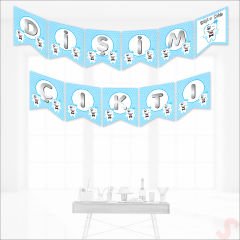 Dişim Çıktı Banner, 175 cm x 17 cm - Mavi