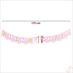 Dişim Çıktı Banner, 175 cm x 17 cm - Pembe