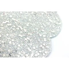 Kesilmiş Tül, 18 cm Metalik Parlak, 25 Adet - Gümüş