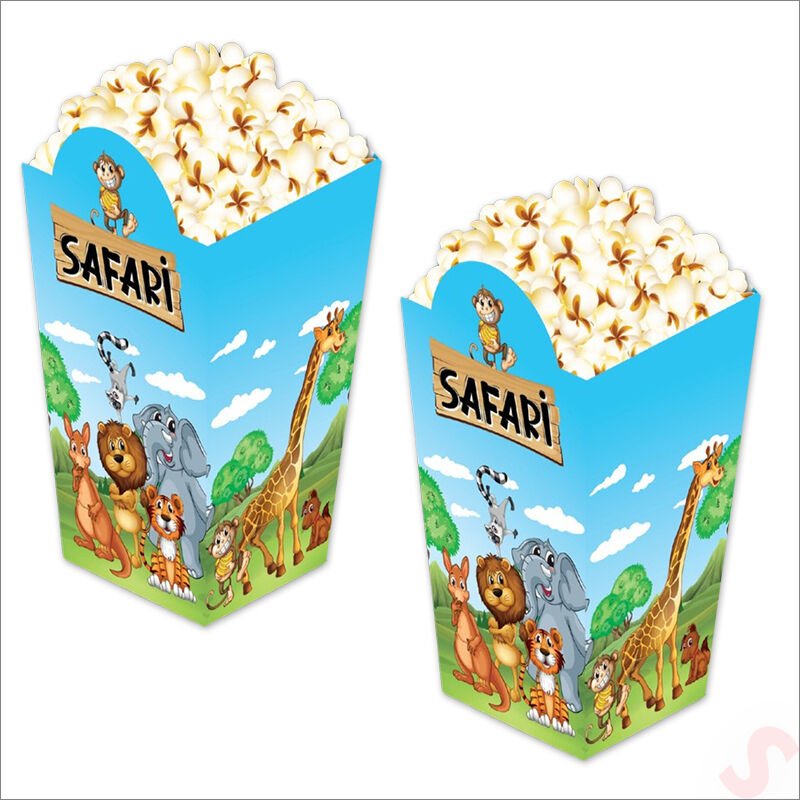 Safari Sevimli Hayvanlar Mısır Kutusu - 8 Adet