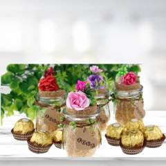 Yapay Çiçek, 12 Adetli Minik Kağıt Gül, 8 cm, Mor - 12 Demet