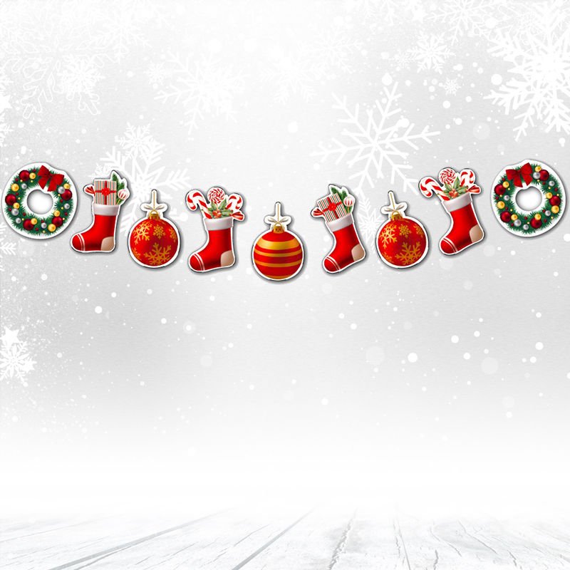 Yılbaşı Çelenk Dekoratif Banner - 1,5 mt