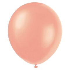 Metalik Parlak Balon, 10 Adet - Rose Gold