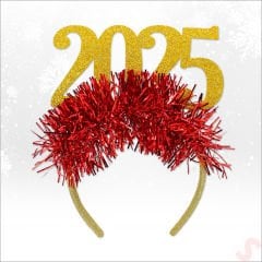 Yılbaşı 2025 Simli Taç - Altın