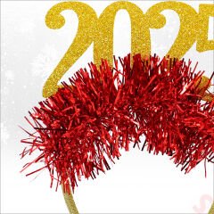 Yılbaşı 2025 Simli Taç - Altın
