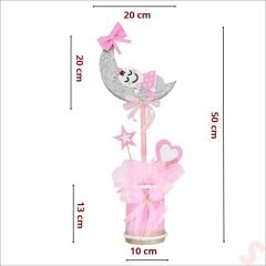 Ay Bebek Masa SüSü, 50cm x 20cm - Pembe