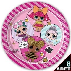 LoL Bebek Karton Tabak - 23cm x 8 Adet