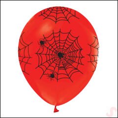 Spiderman Örümcek Balon, 30cm x 6 Adet