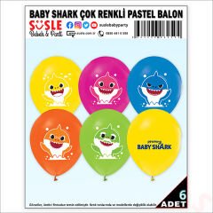 Baby Shark Balon, 30cm x 6 Adet