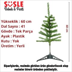 60 cm Yılbaşı Çam Ağacı - 41 Dallı ve Plastik Ayaklı