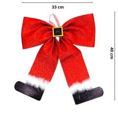 Noel Baba Simli Fiyonk - 40cm x 33cm