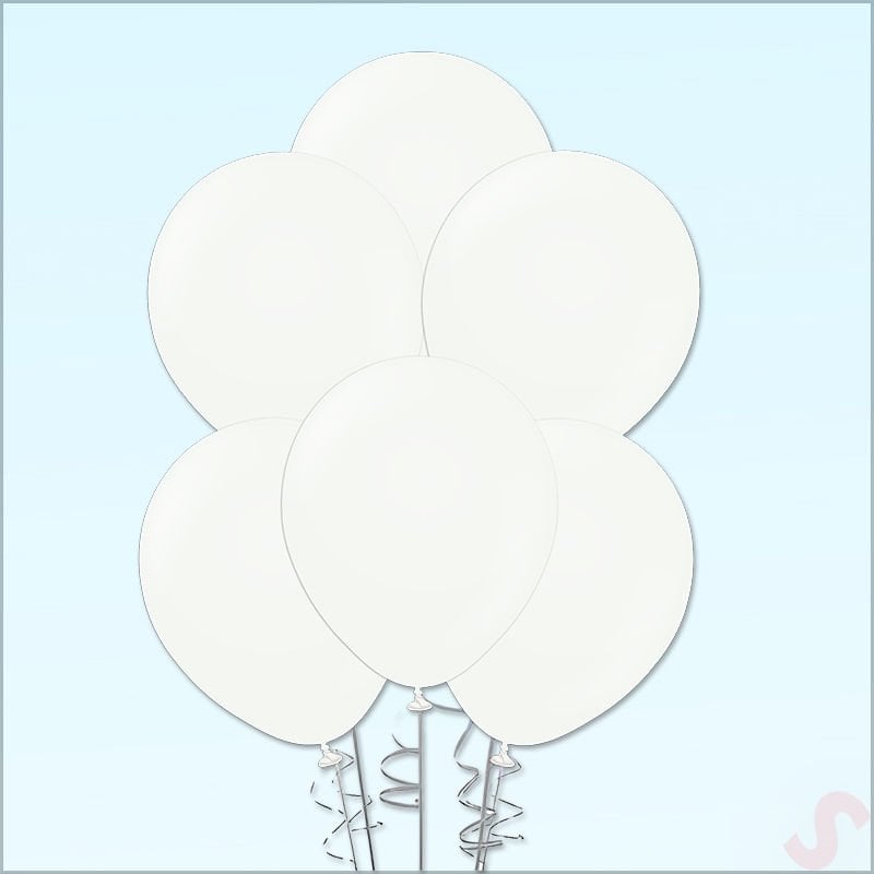 Beyaz Pastel Balon, 30cm x 10 Adet