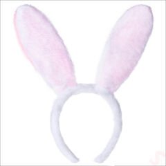 Tavşan Kulağı Pelüş Taç - Pembe