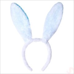 Tavşan Kulağı Pelüş Taç - Mavi