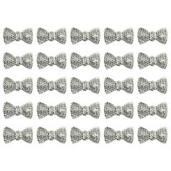 Polyester Papyon Fiyonk, 2,0 x 1,0 cm - 25 Adet - GÜMÜŞ