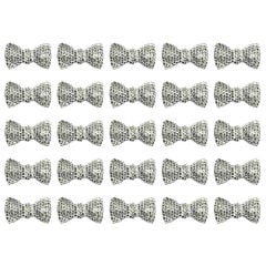 Polyester Papyon Fiyonk, 2,0 x 1,0 cm - 25 Adet - GÜMÜŞ