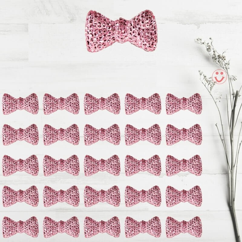 Polyester Papyon Fiyonk, 2,0 x 1,0 cm - 25 Adet - PEMBE