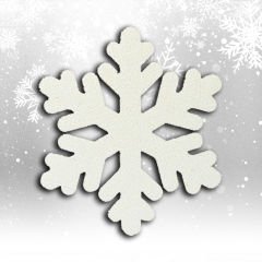 Yılbaşı Kar Tanesi Dekor Strafor Süs, 25 cm - Beyaz