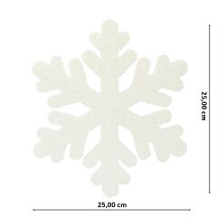 Yılbaşı Kar Tanesi Dekor Strafor Süs, 25 cm - Beyaz