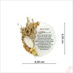 Kutulu ve SüSLü 6,50 cm Epoksi Taşlı Magnet, Altın - 10 Adet