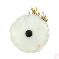 Kutulu ve SüSLü 6,50 cm Epoksi Taşlı Magnet, Altın - 10 Adet