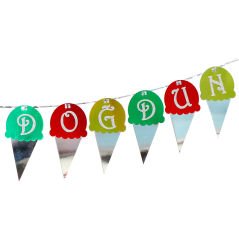 Külah Dondurma, İyiki Doğdun Metalik Karton Banner - 2 mt