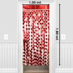Kalpli Kapı ve Fon Perdesi, 1 x 1,8 mt - Kırmızı