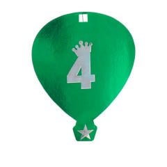 12 Ay Foto Banner, Metalik Karton Balonlu ve Mandallı - 2,40 mt