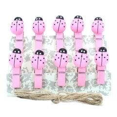 İpli ve Uğur Böcekli Mandal - ( 10 Adet )