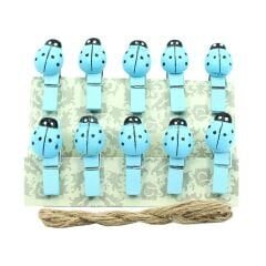 İpli ve Uğur Böcekli Mandal - ( 10 Adet )