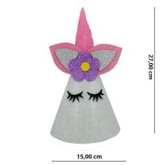 Unicorn Simli Eva Şapka, 27 cm - Mor