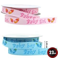 Grogren Kurdele, Baby Boy / Girl, 1,5 cm x 23 mt - Renk Seçenekli -