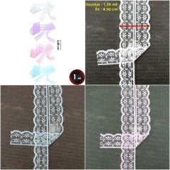 Güpür Dantel Kurdele, 4 cm x 1 mt, Renk Seçenekli -