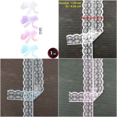 Güpür Dantel Kurdele, 4 cm x 1 mt, Renk Seçenekli -