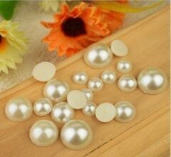 Yarım İnci - Sedef Krem Renkli - 50'li Pakette