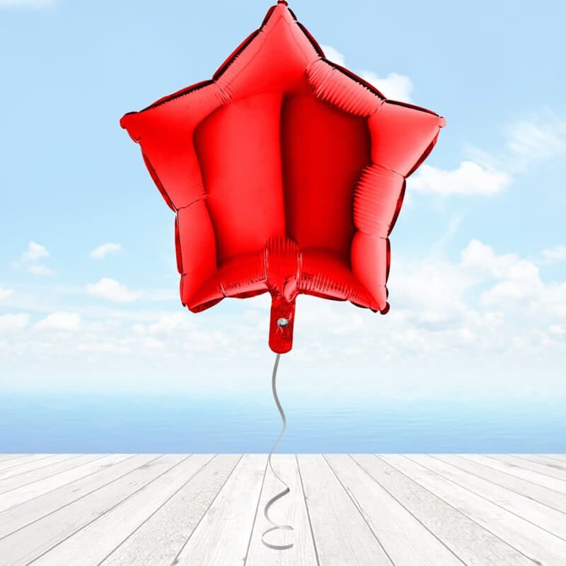 Yıldız Folyo Balon, 45 cm - Kırmızı