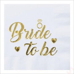 Bride To Be Peçete, 16 Adet - Altın