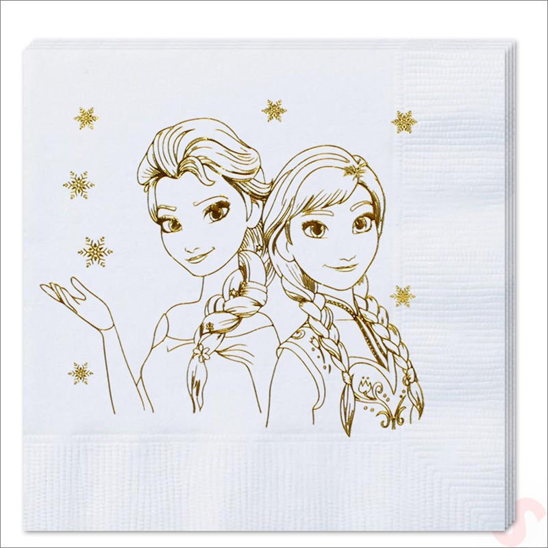 Frozen Peçete, 16 Adet - Altın