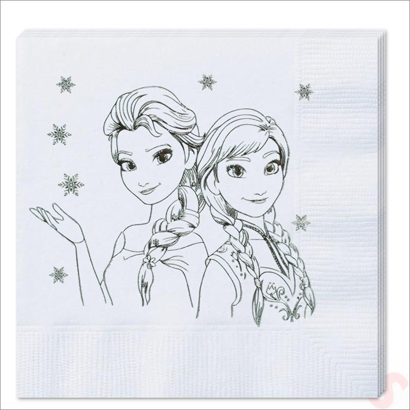 Frozen Peçete, 16 Adet - Gümüş